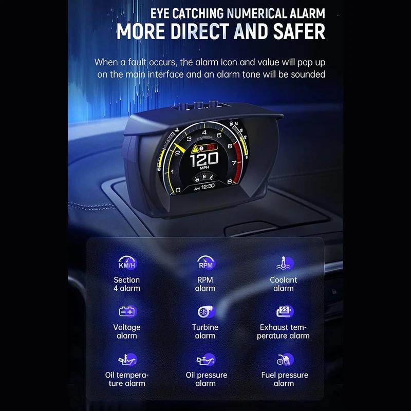 HUD OBD GPS   LCD ÷ ĳ,  ǻ ӱ, ڵ  ׼, A700, ǰ